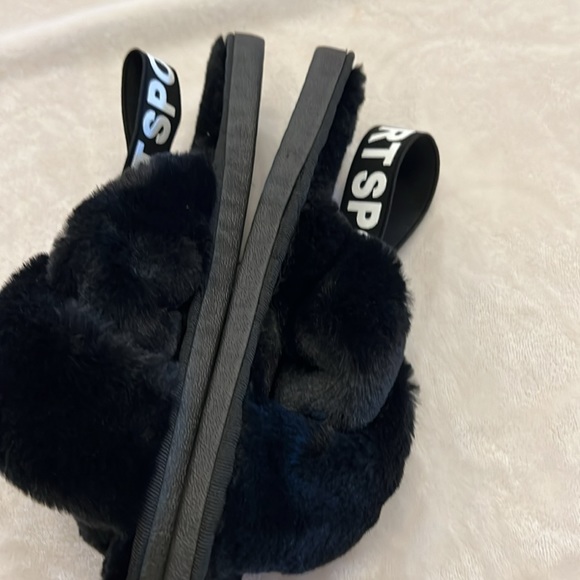 Letter Graphic Fluffy Slippers - Picture 12 of 13